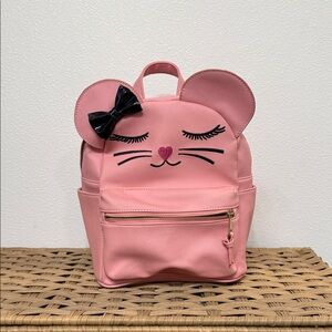 Charming Pink Kids Backpack with Mouse Ears
